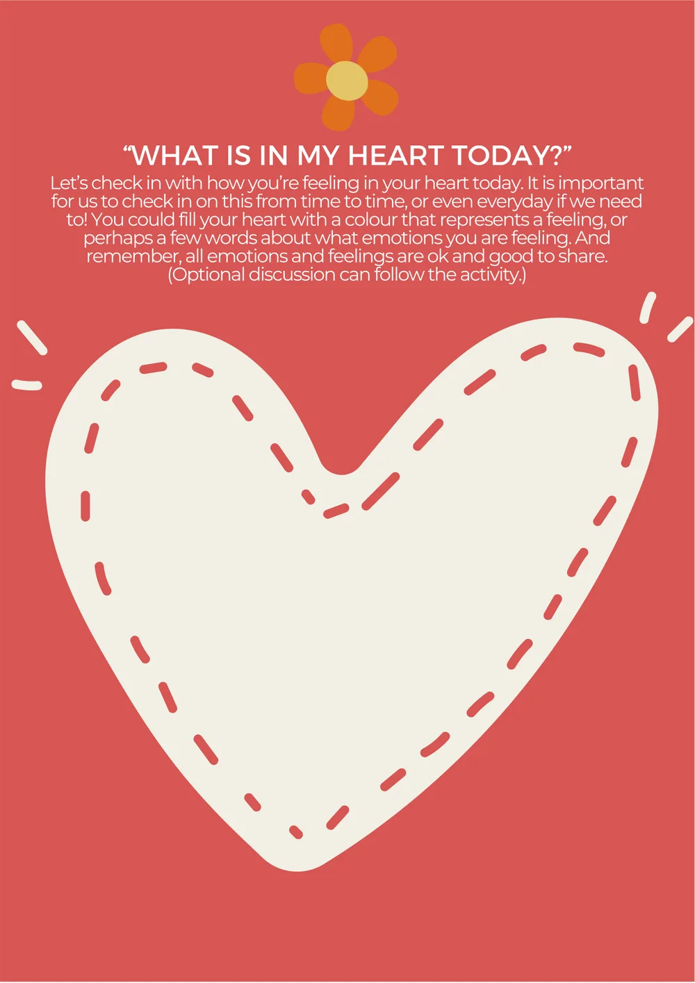 The first page of In My Heart