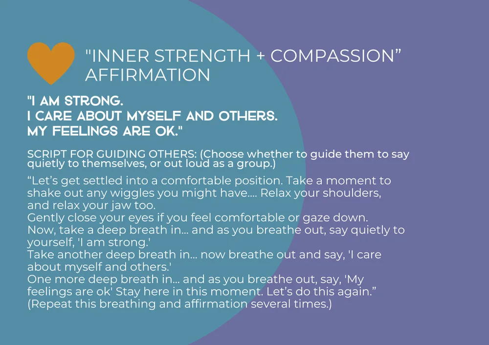 The first page of Inner Strength & Compassion