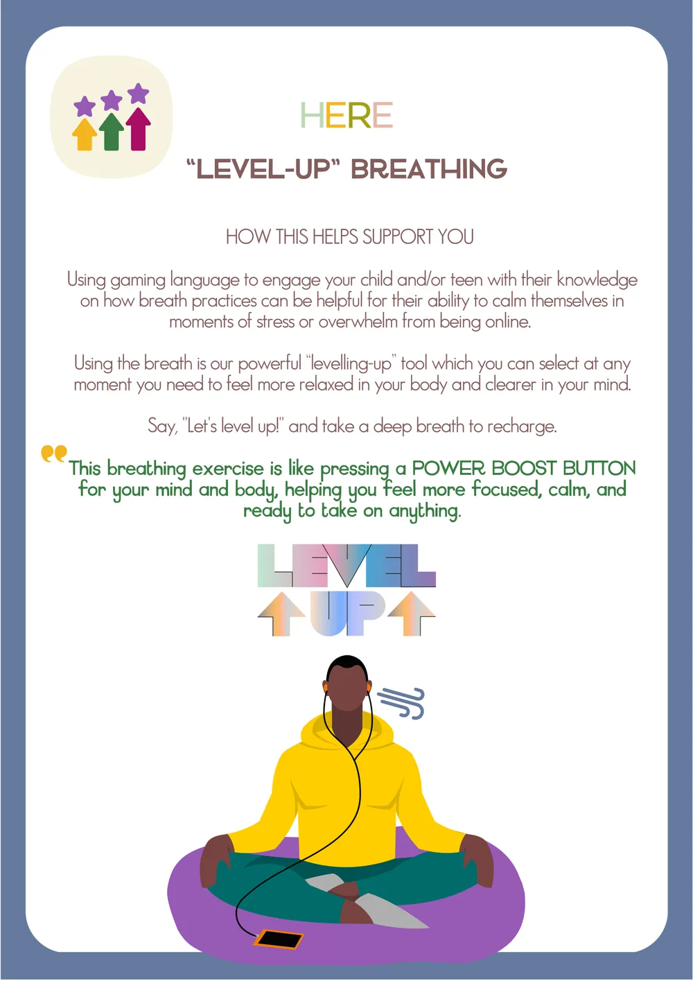 The first page of Level-Up Breathing