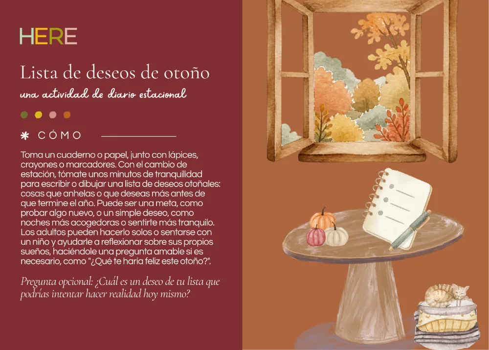 The first page of Lista De Deseos De Otoño