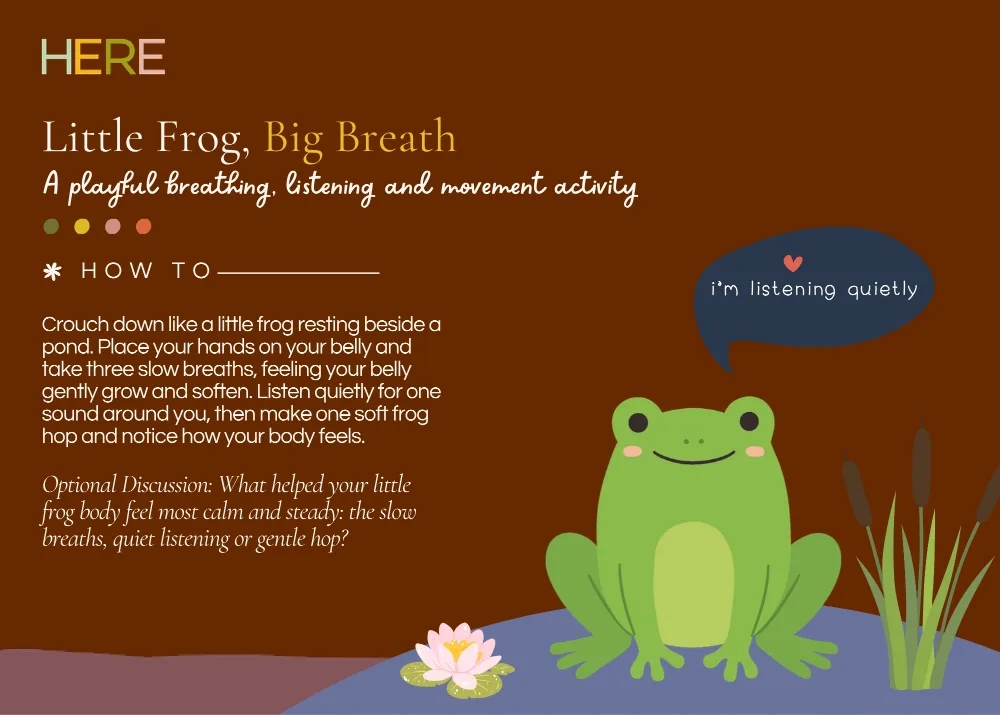 The first page of Little Frog, Big Breath