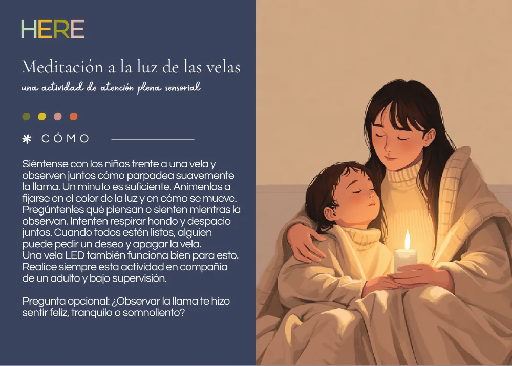 The first page of Meditación A La Luz De Las Velas