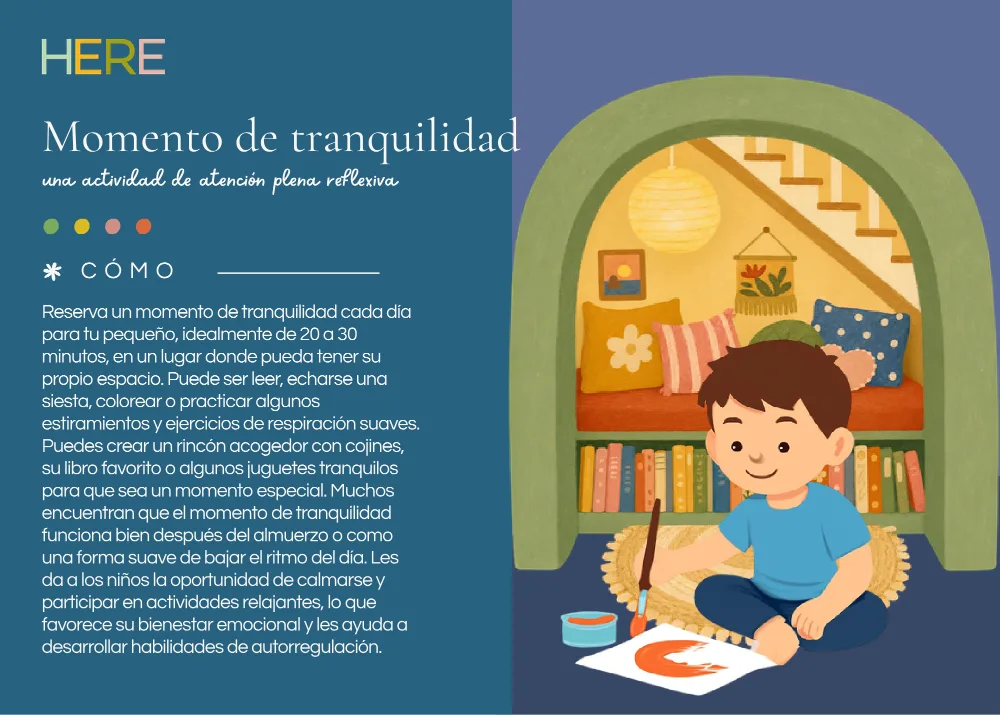 The first page of Momento de tranquilidad