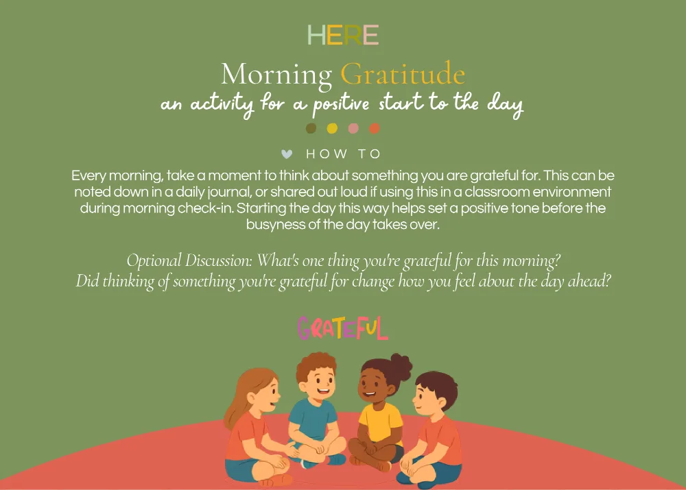 The first page of Morning Gratitude