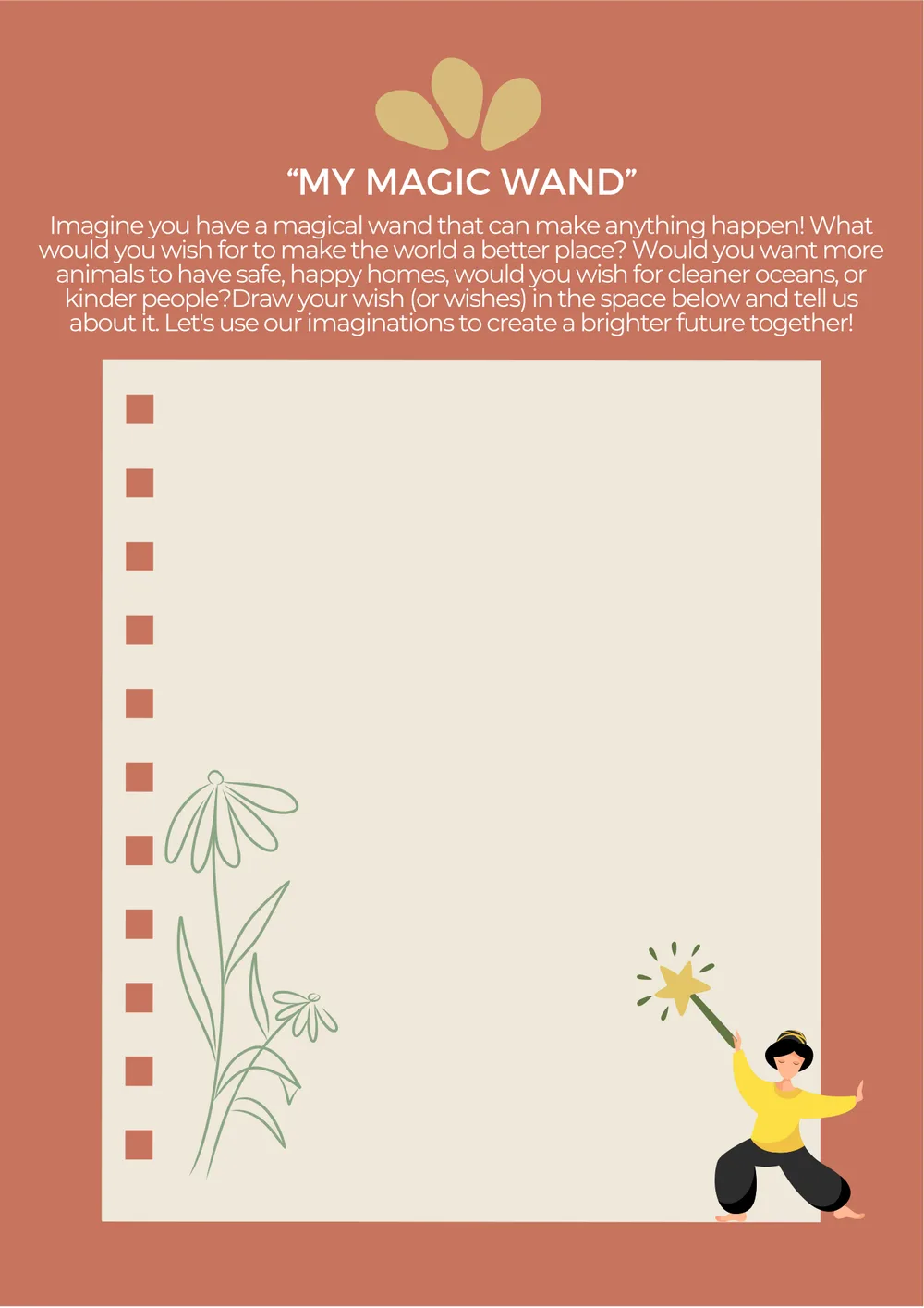 The first page of My Magic Wand