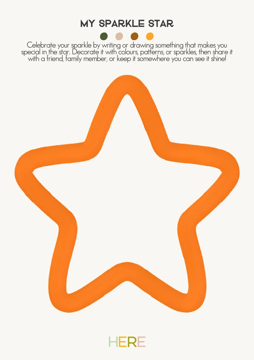 The first page of My Sparkle Star