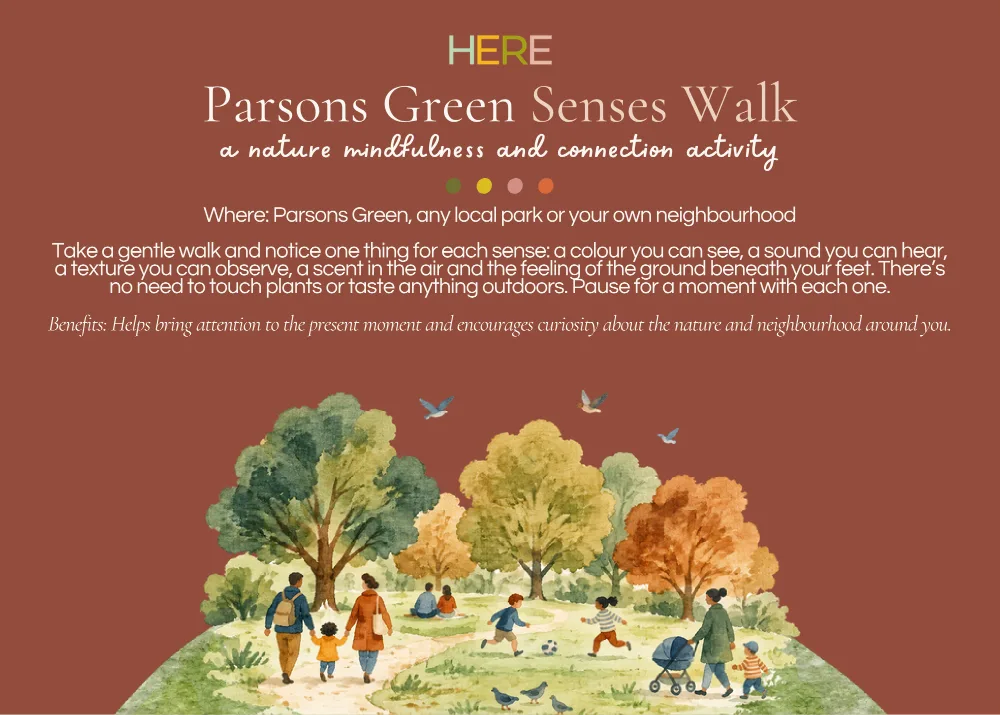The first page of Parsons Green Senses Walk