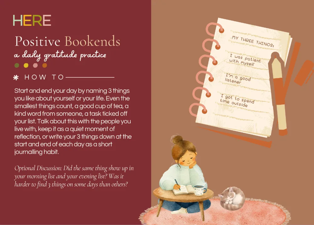 The first page of Positive Bookends