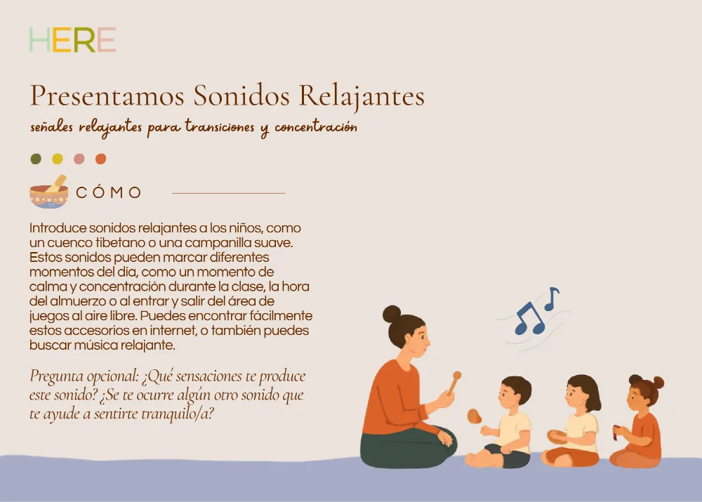 The first page of Presentamos Sonidos Relajantes