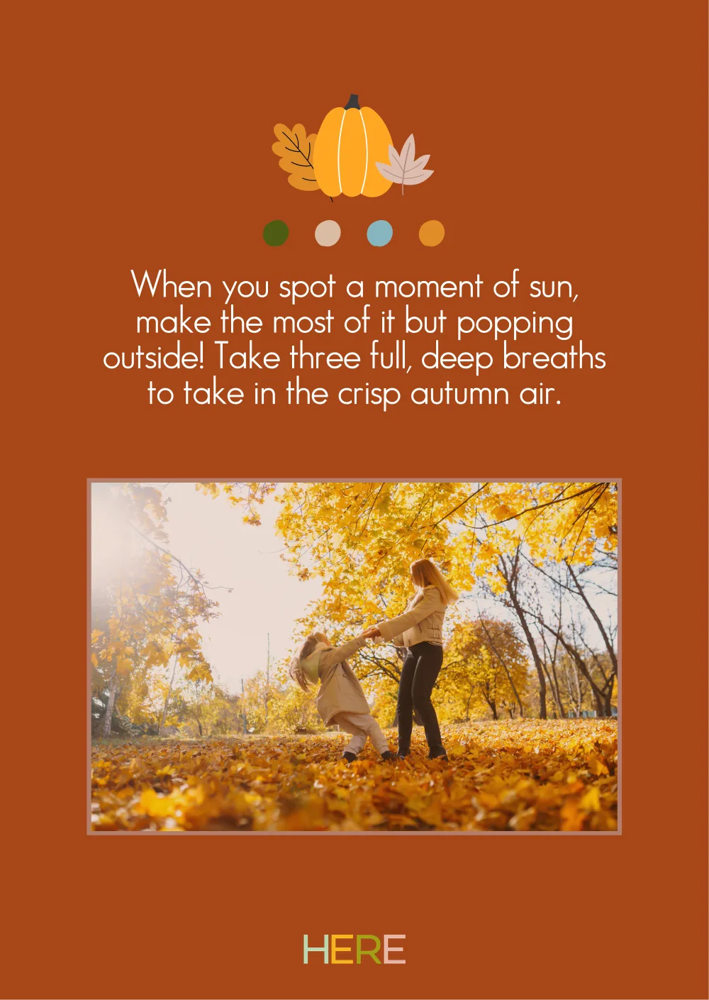 The first page of Pumpkin Glow Mindful Moment