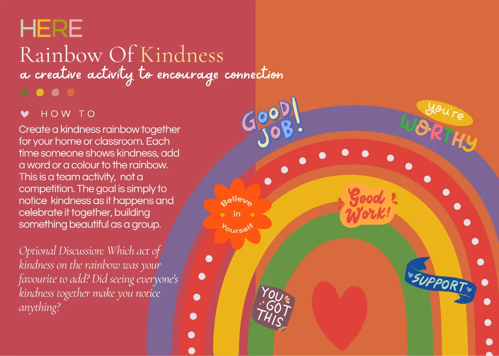 The first page of Rainbow of Kindness