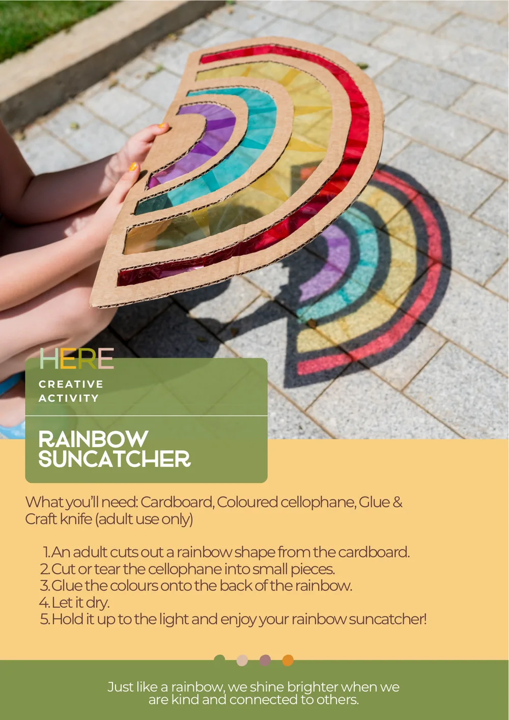 The first page of Rainbow Suncatcher