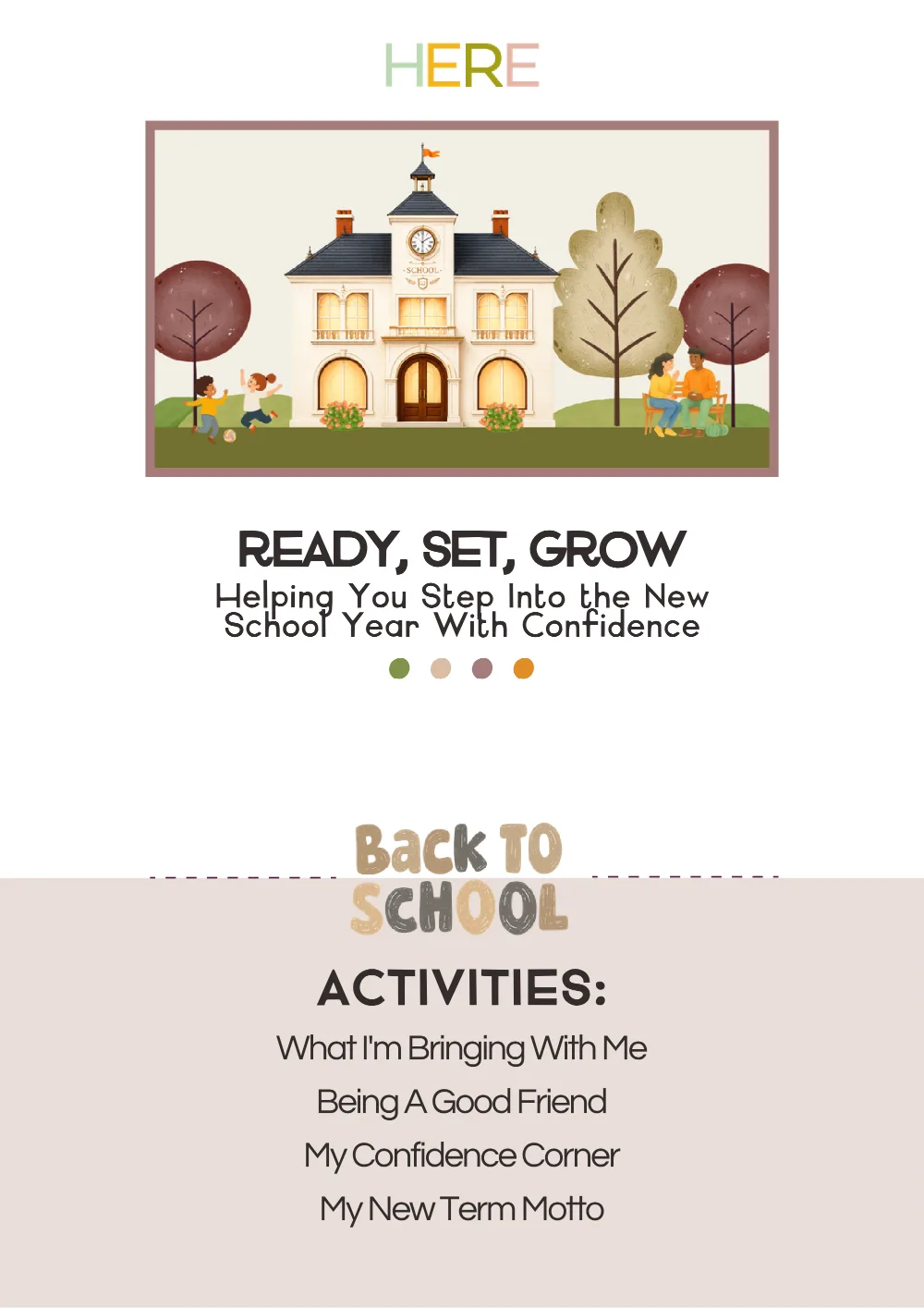 The first page of Ready, Set, Grow