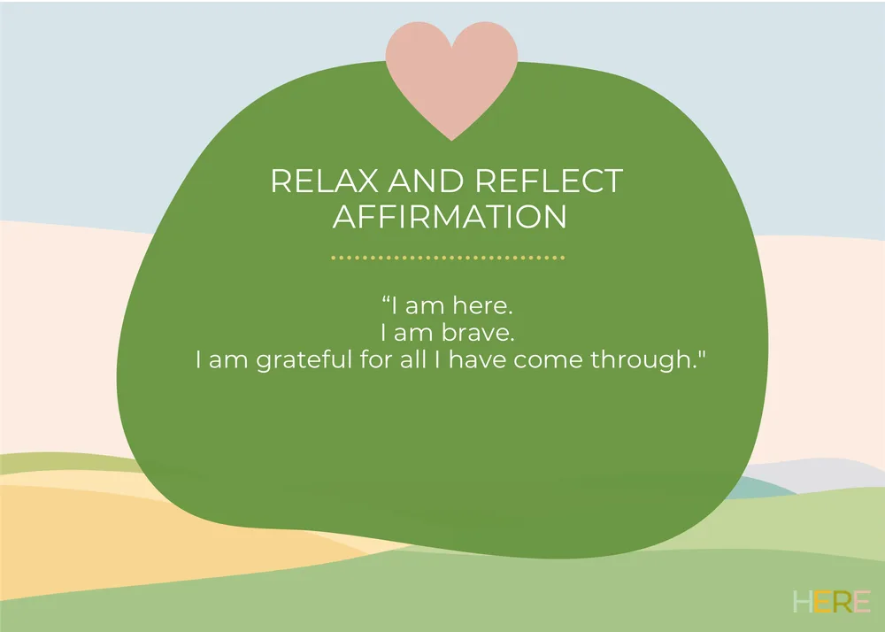 The first page of Relax And Reflect