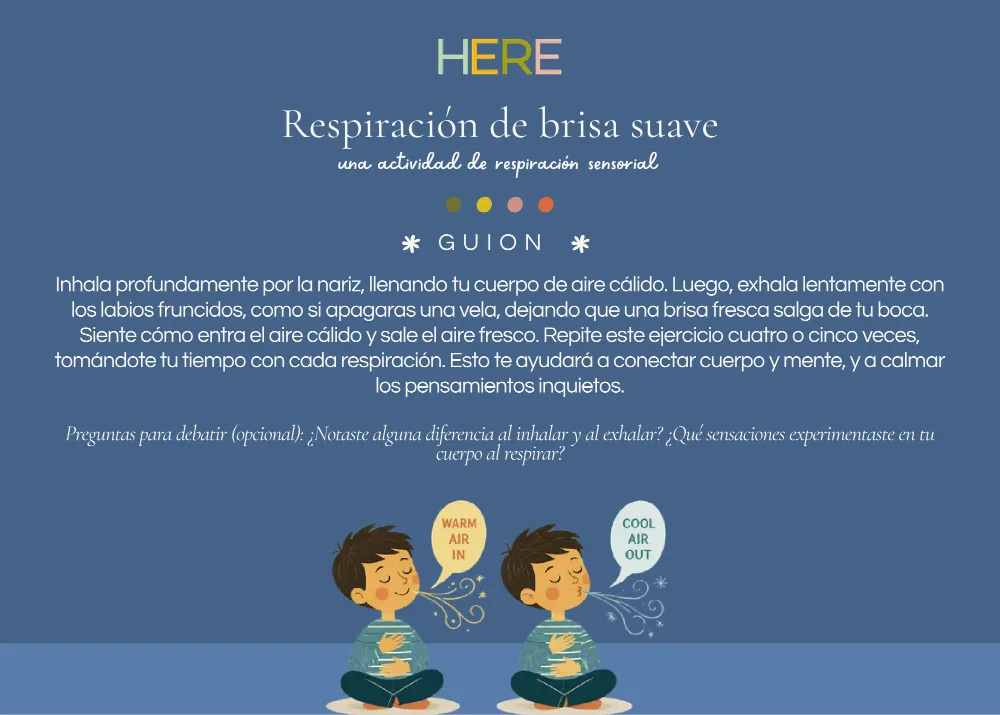 The first page of Respiración De Brisa Suave
