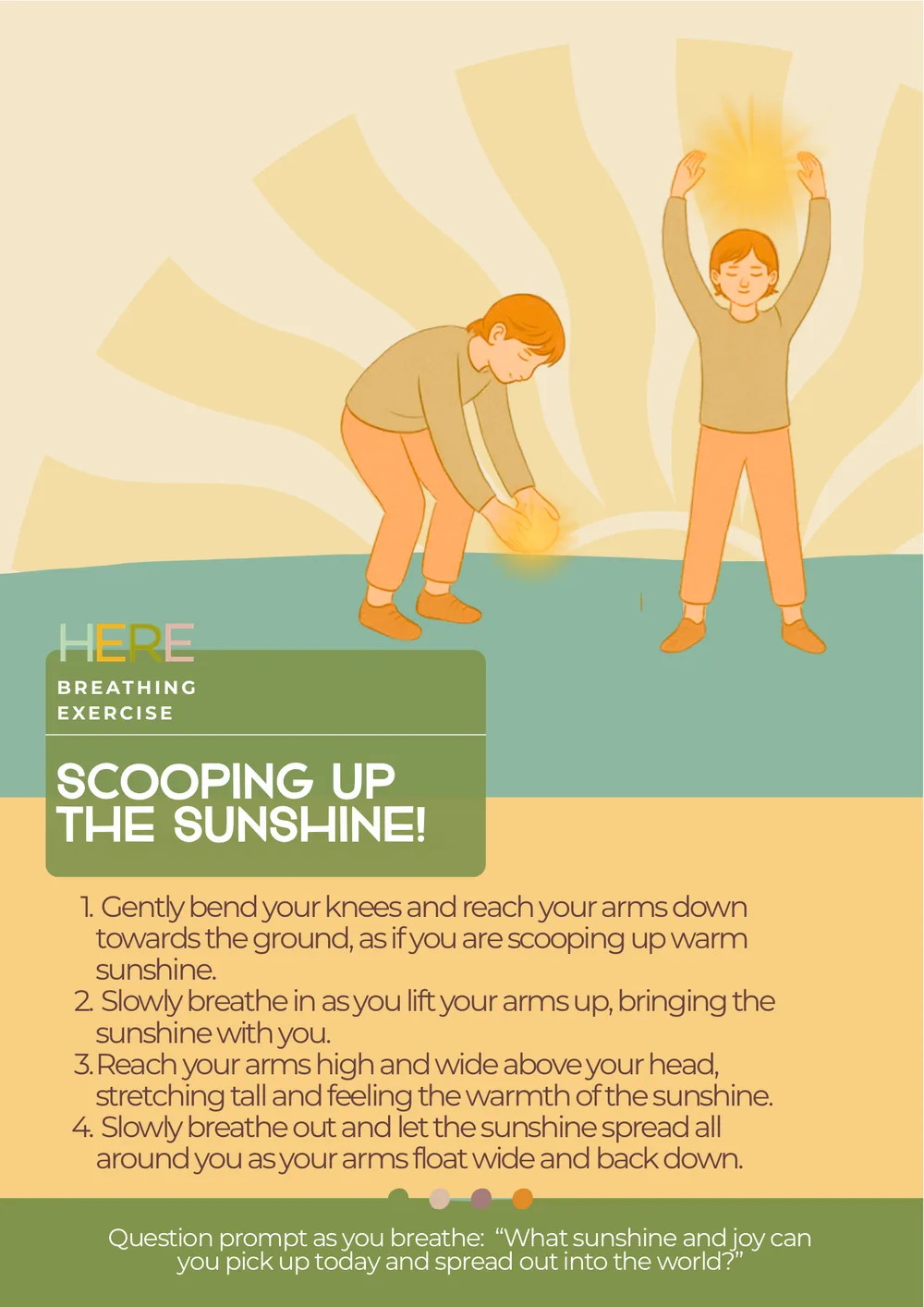 The first page of Scooping Up The Sunshine