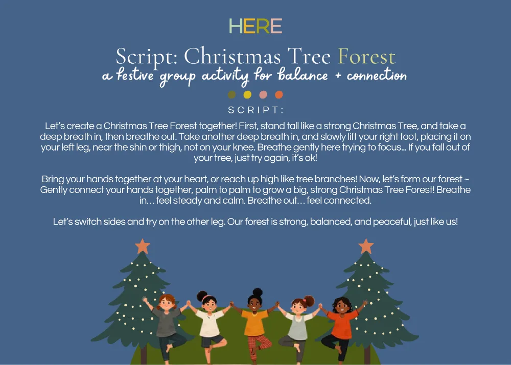 The first page of Script Christmas Tree Forest