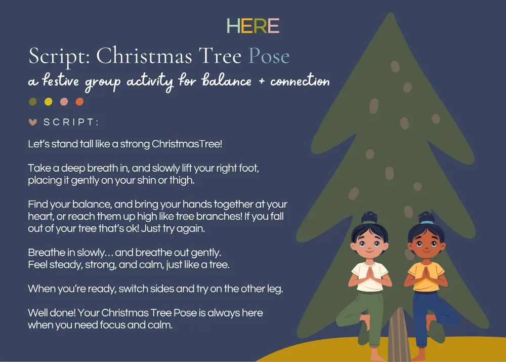 The first page of Script Christmas Tree Pose