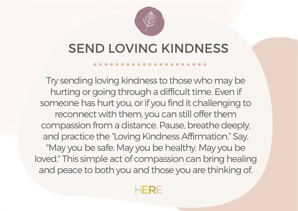 The first page of Send Loving Kindness