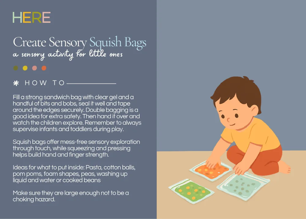 The first page of Sensory Squish Bags