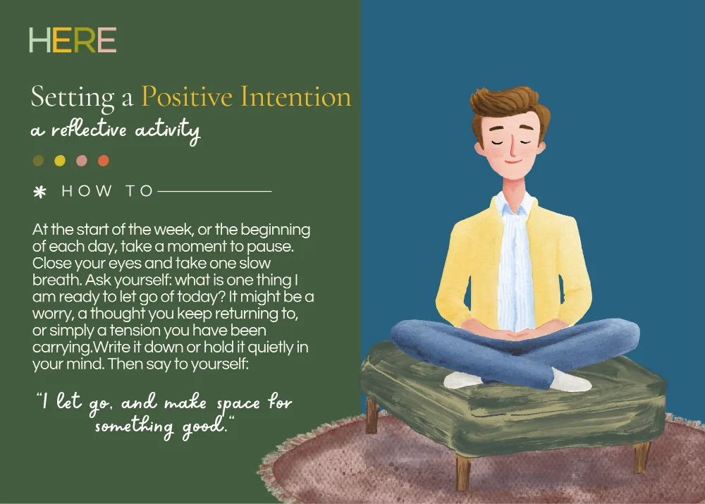 The first page of Setting A Positive Intention