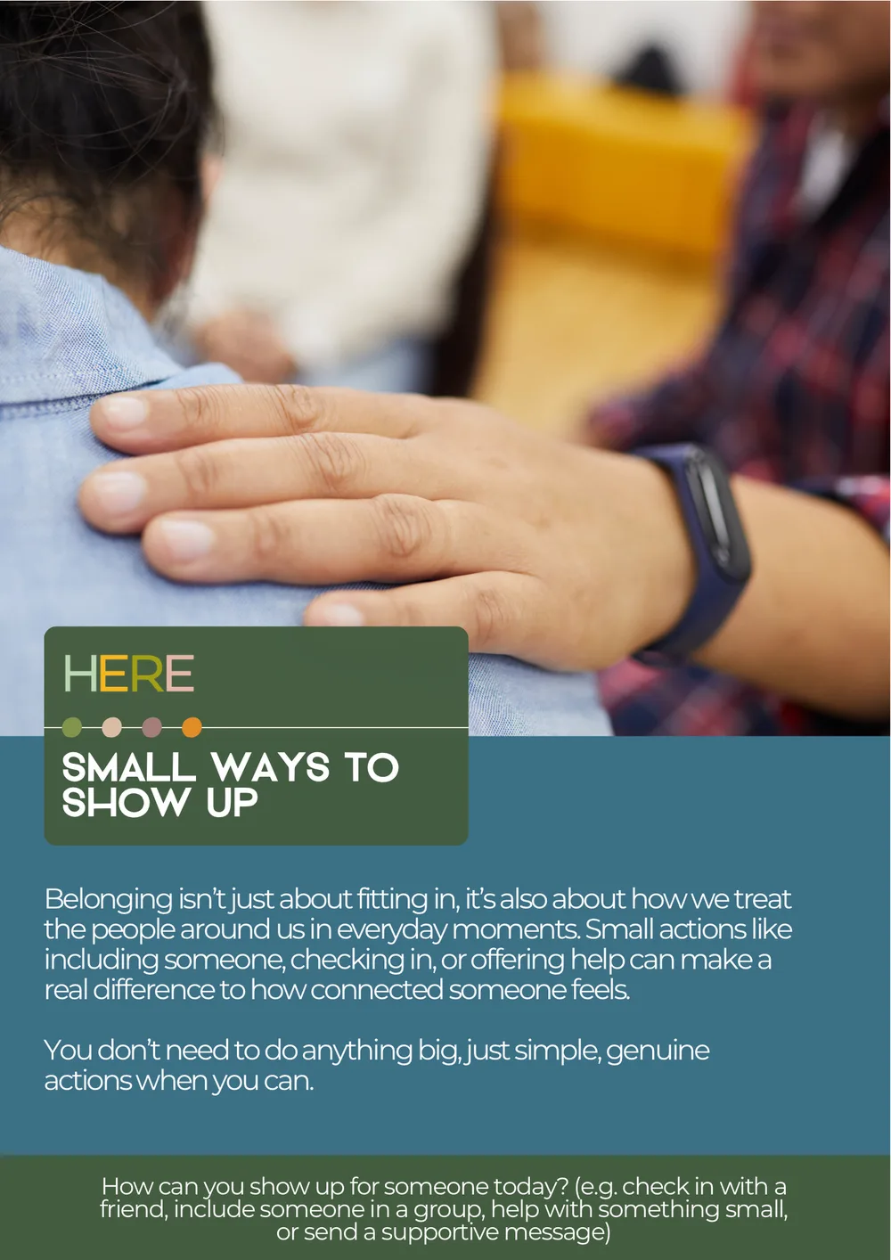The first page of Small Ways To Show Up