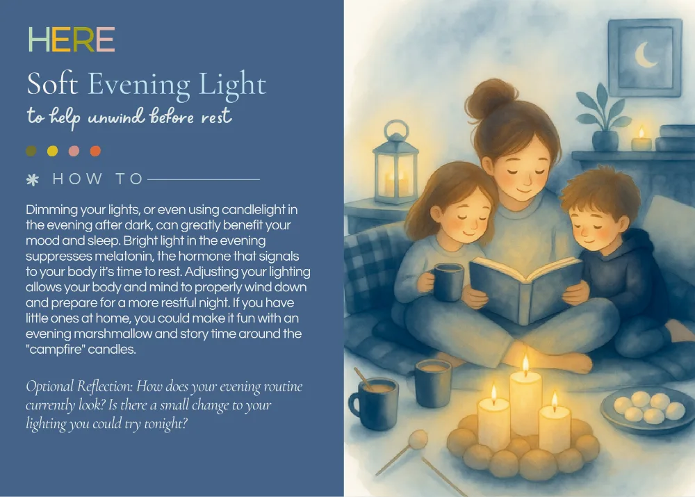 The first page of Soft Evening Light