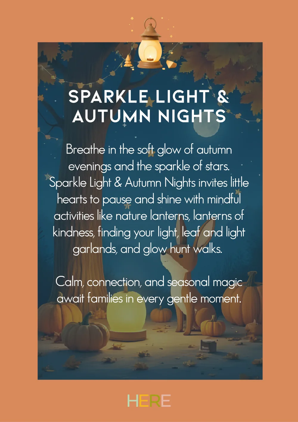 The first page of Sparkle Light & Autumn Nights