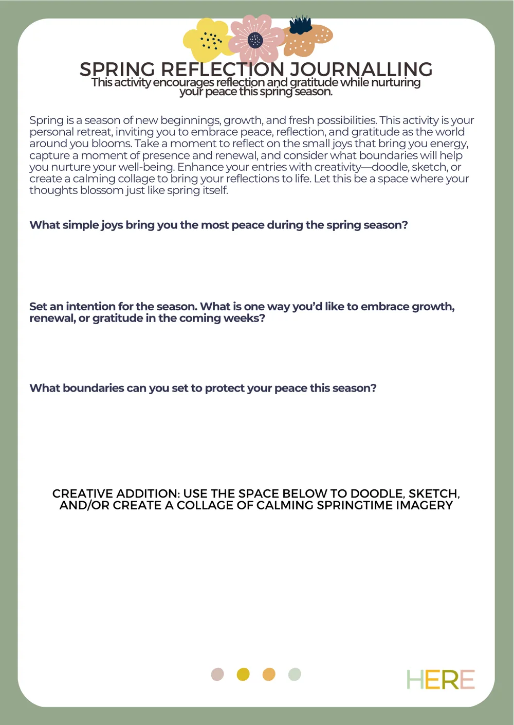 The first page of Spring Reflection