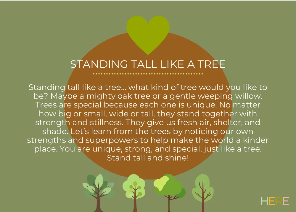 The first page of Stand Tall Like A Tree