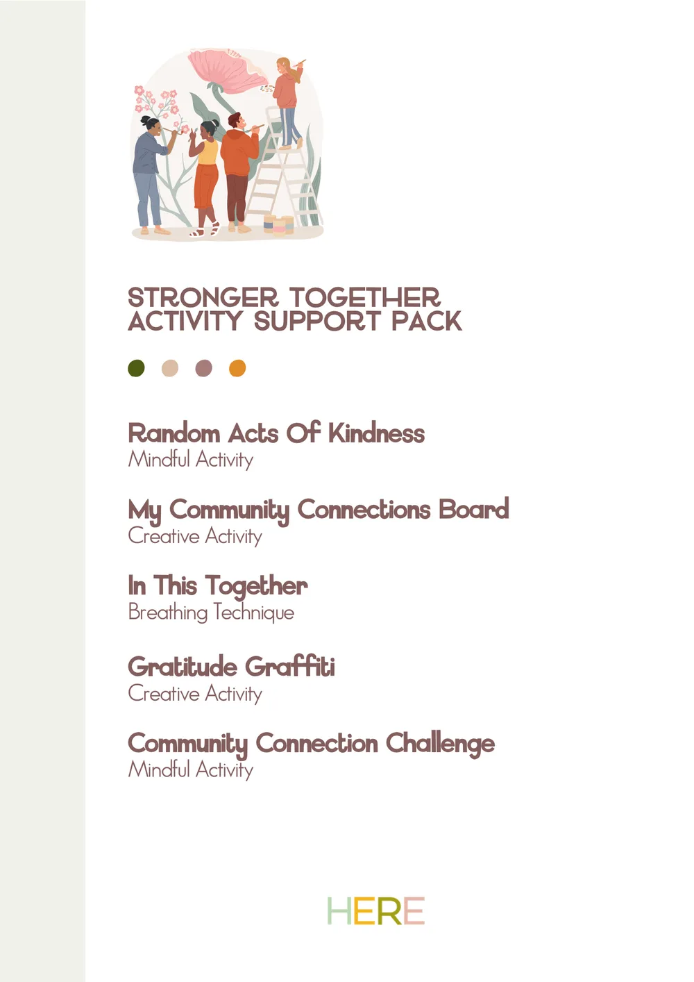 The first page of Stronger Together Pack