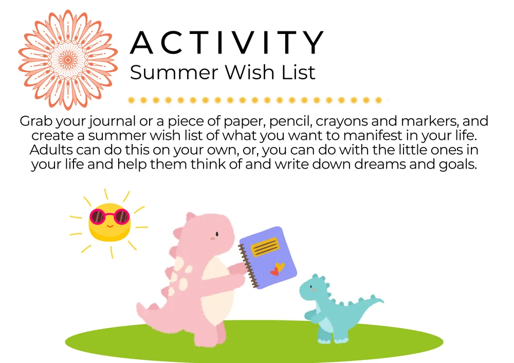 The first page of Summer Wish List