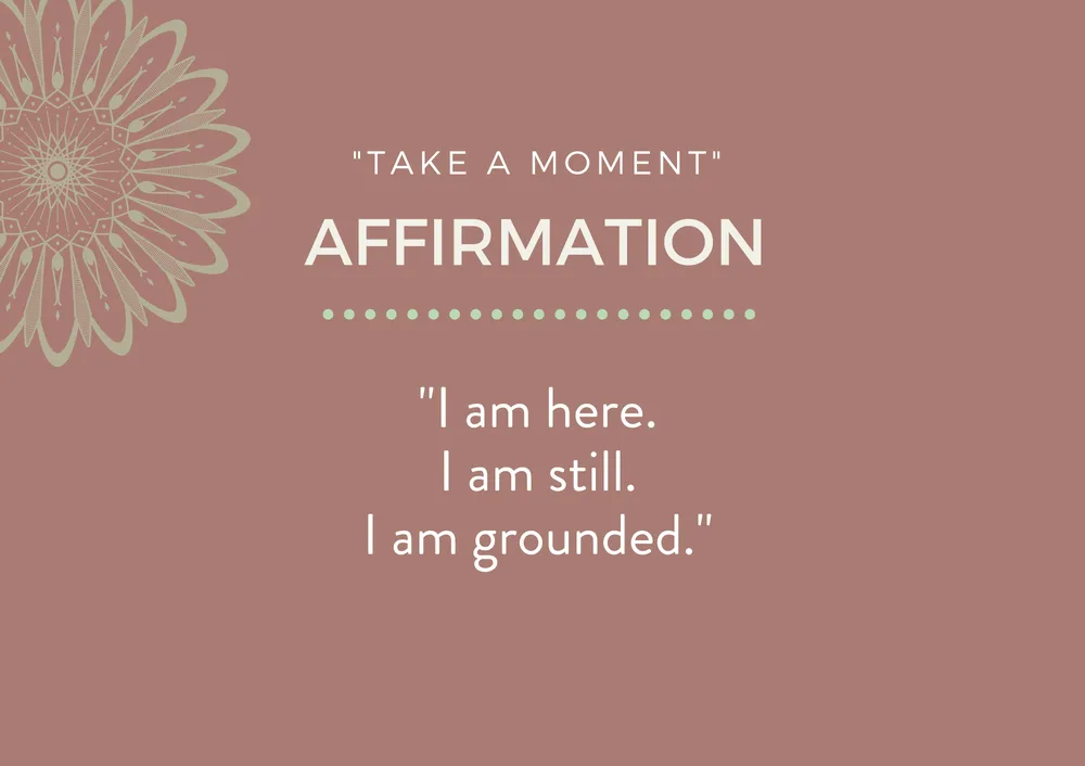 The first page of Take A Moment