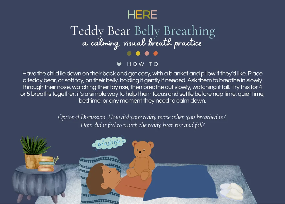 The first page of Teddy Bear Belly Breathing