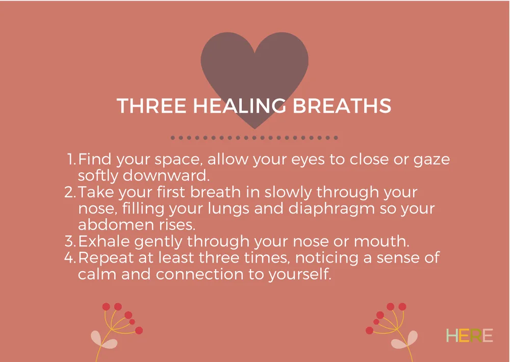 The first page of Three Healing Breaths