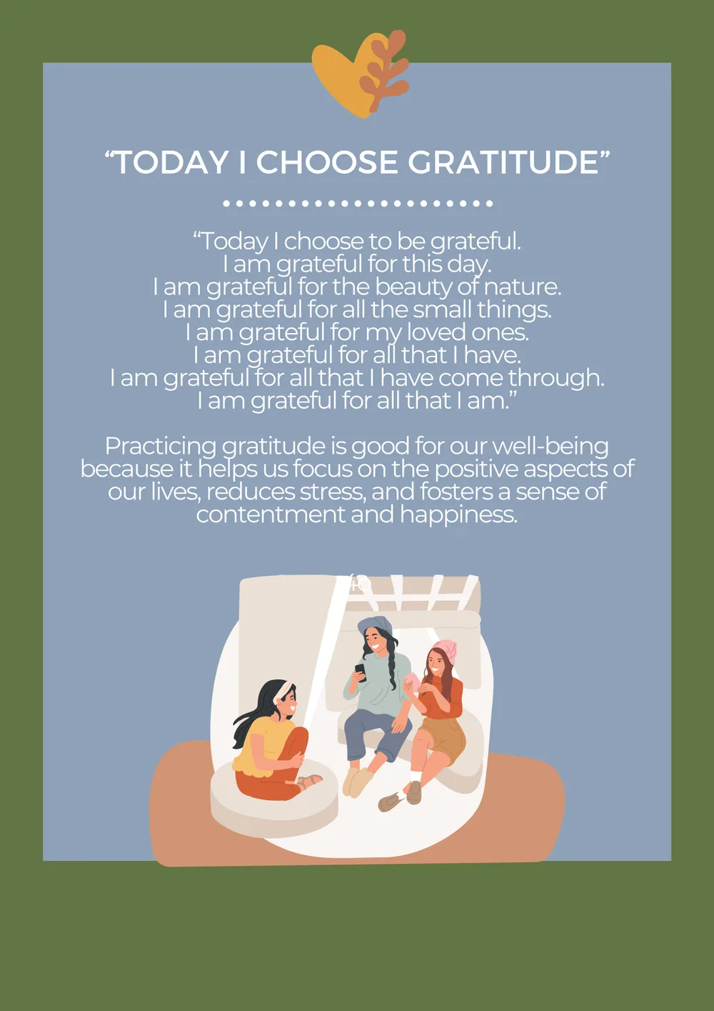 The first page of Today I Choose Gratitude