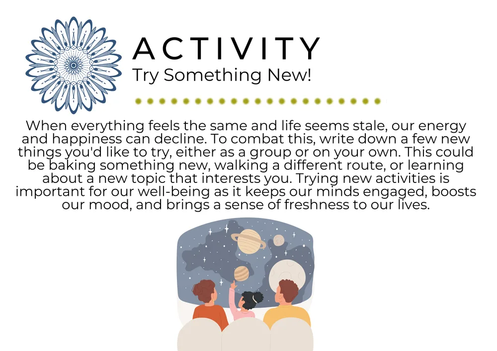 The first page of Try Something New