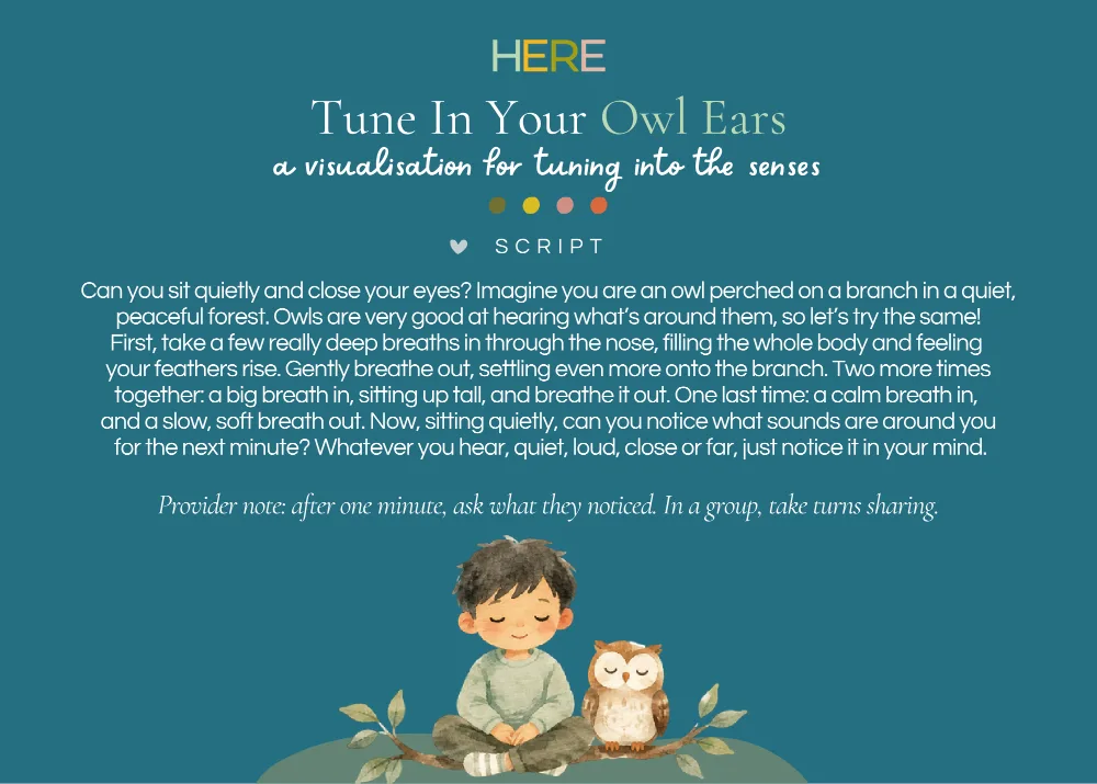 The first page of Tune In Your Owl Ears