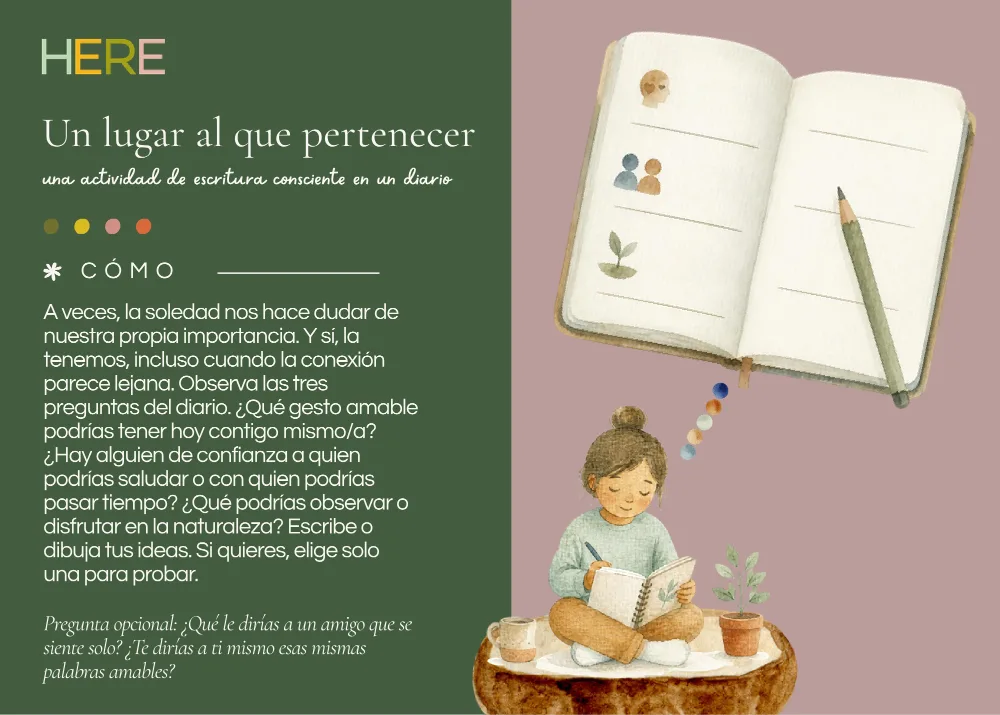 The first page of Un Lugar Al Que Pertenecer