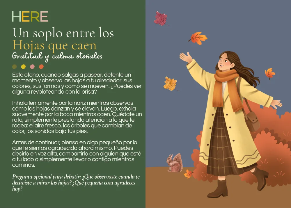 The first page of Un Soplo Entre Las Hojas Que Caen