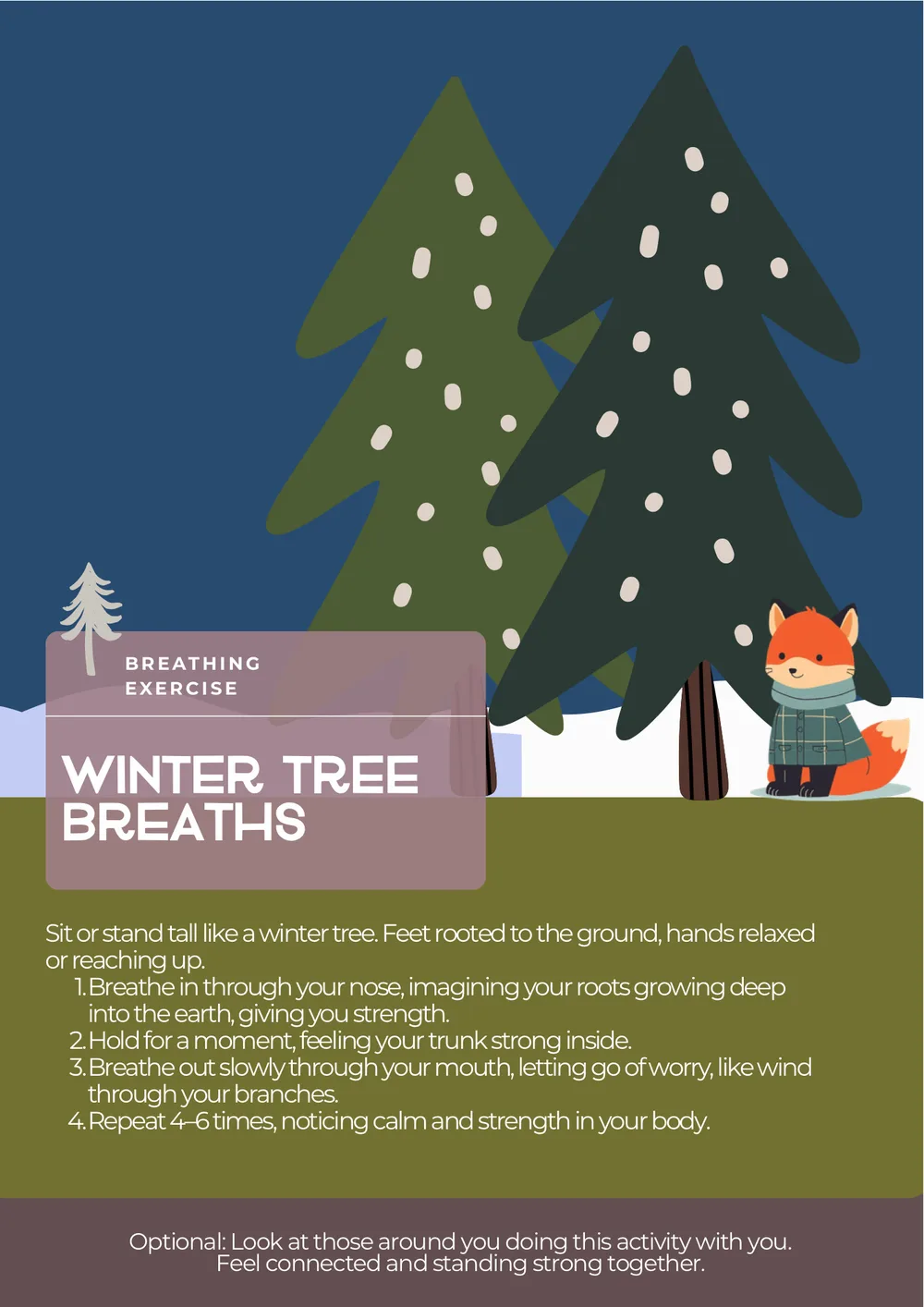 The first page of Winter Tree Breaths
