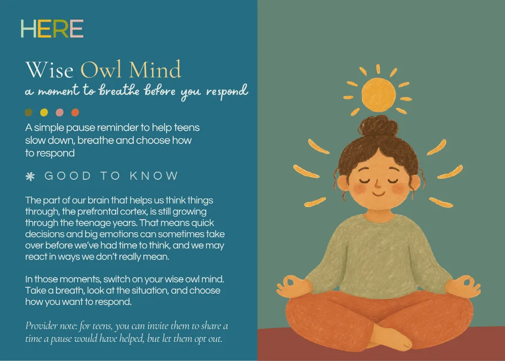The first page of Wise Owl Mind