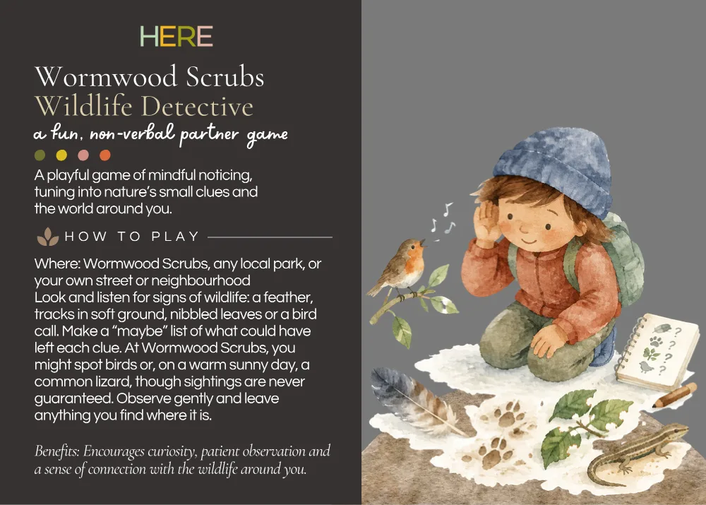 The first page of Wormwood Scrubs Wildlife Detective