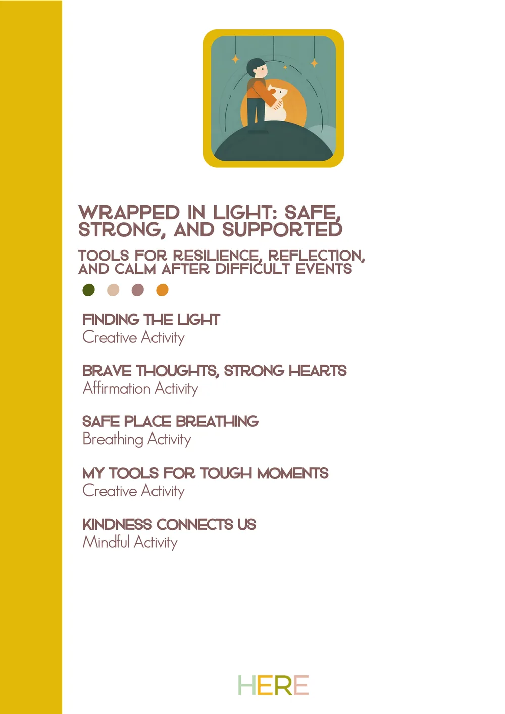 The first page of Wrapped In Light: Safe, Strong, and Supported