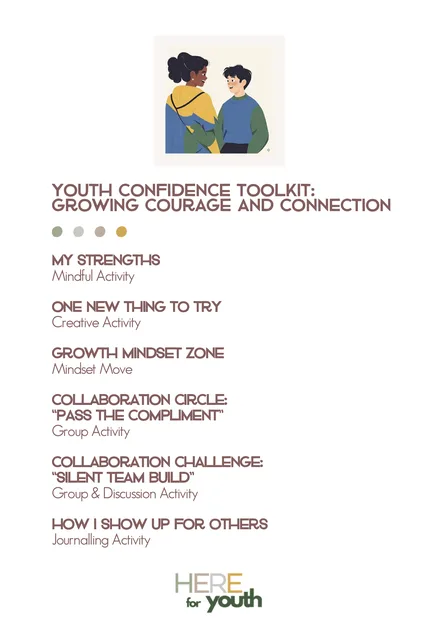 Preview of the Youth Confidence Crisis Wellbeing Toolkit A4 activity